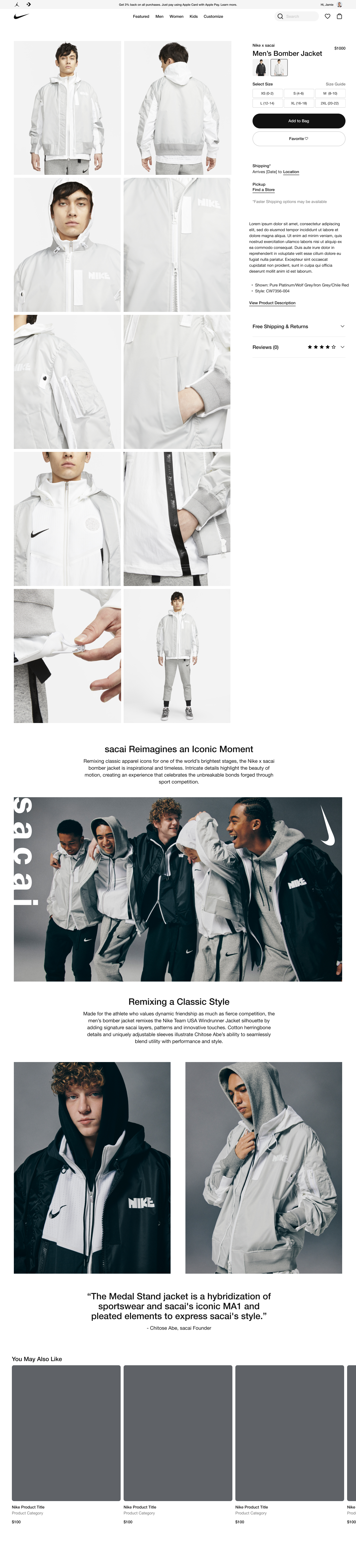 sacai PDP Mens